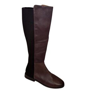 $249 Gentle Souls Kenneth Cole Emma Stretch Tall Boots Chocolate Brown 7.5 M NEW
